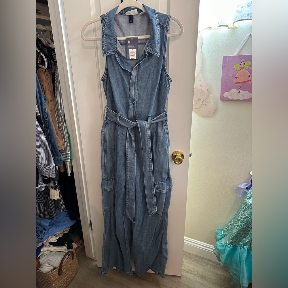 Target Denim Sleeveless Jumpsuit